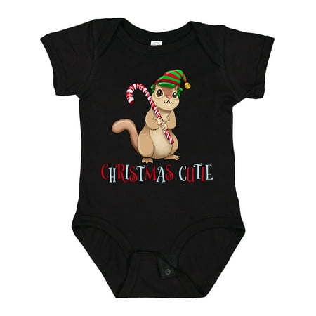

Inktastic Christmas Cutie Chipmunk with Candy Cane Gift Baby Boy or Baby Girl Bodysuit