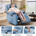 thumbnail image 3 of Korser Manual Small Recliner Chair for Small Spaces for Living Room,Blue, 3 of 6