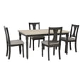 thumbnail image 1 of Linon Willow Wood Five Piece Upholstered Dining Set in Smokey White/Dark Gray, 1 of 16