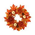 thumbnail image 2 of Halloween Fall Wreaths for Front Door - Maple Leaves Pumpkins - Fall Wreaths Artificial Wreath Decorations for Indoor Outdoor Thanksgiving Halloween Fall Decorations for Home, 2 of 9