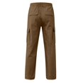 thumbnail image 6 of WERYOUNG Boys Girls Cargo Pants Elastic Drawstring Waist Straight Leg Trousers Kids Loose Fit Back To School Pants 15-16 Years, 6 of 6