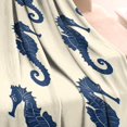 thumbnail image 3 of Ocean Seahorse Blanket,Comfortable Soft Flannel Throw Blanket,All Season,Warm Lightweight Blankets for Sofa Bed Couch Living Room Chair,30"x40"(80x100cm), 3 of 4