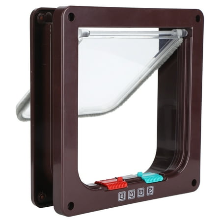 

Pet Flip Door Waterproof Plastic Exquisite Cat Flap Door With Screw For Household For Indoor And Outdoor White Brown