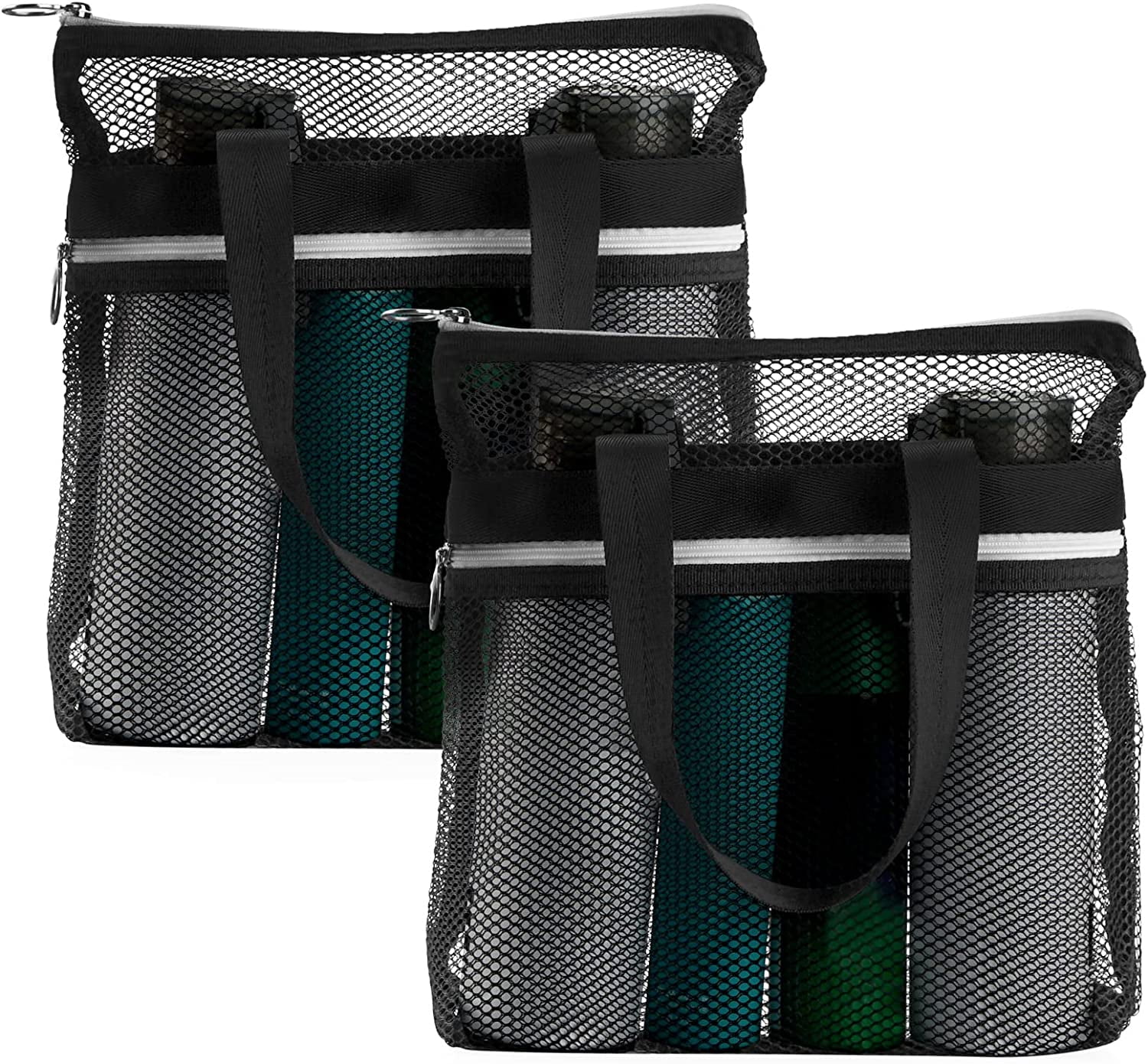 DODAMOUR 2 Packs Mesh Shower Caddy, Portable Shower Tote Bag for College Dorm, Travel Hanging