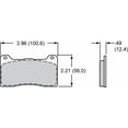 thumbnail image 2 of Wilwood BP-10 Brake Pads Dynalite/Dynapro Caliper Set of 4 P/N 150-9136K, 2 of 5
