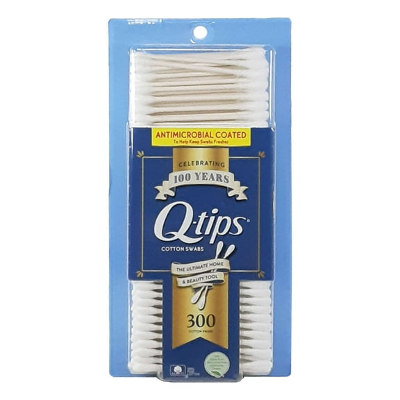 Q-tips Antimicrobial Cotton Swabs 300 Each (Pack of 4)