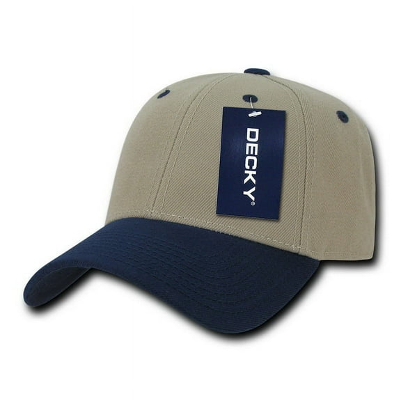 Low Structured Baseball Caps, KHA/NVY