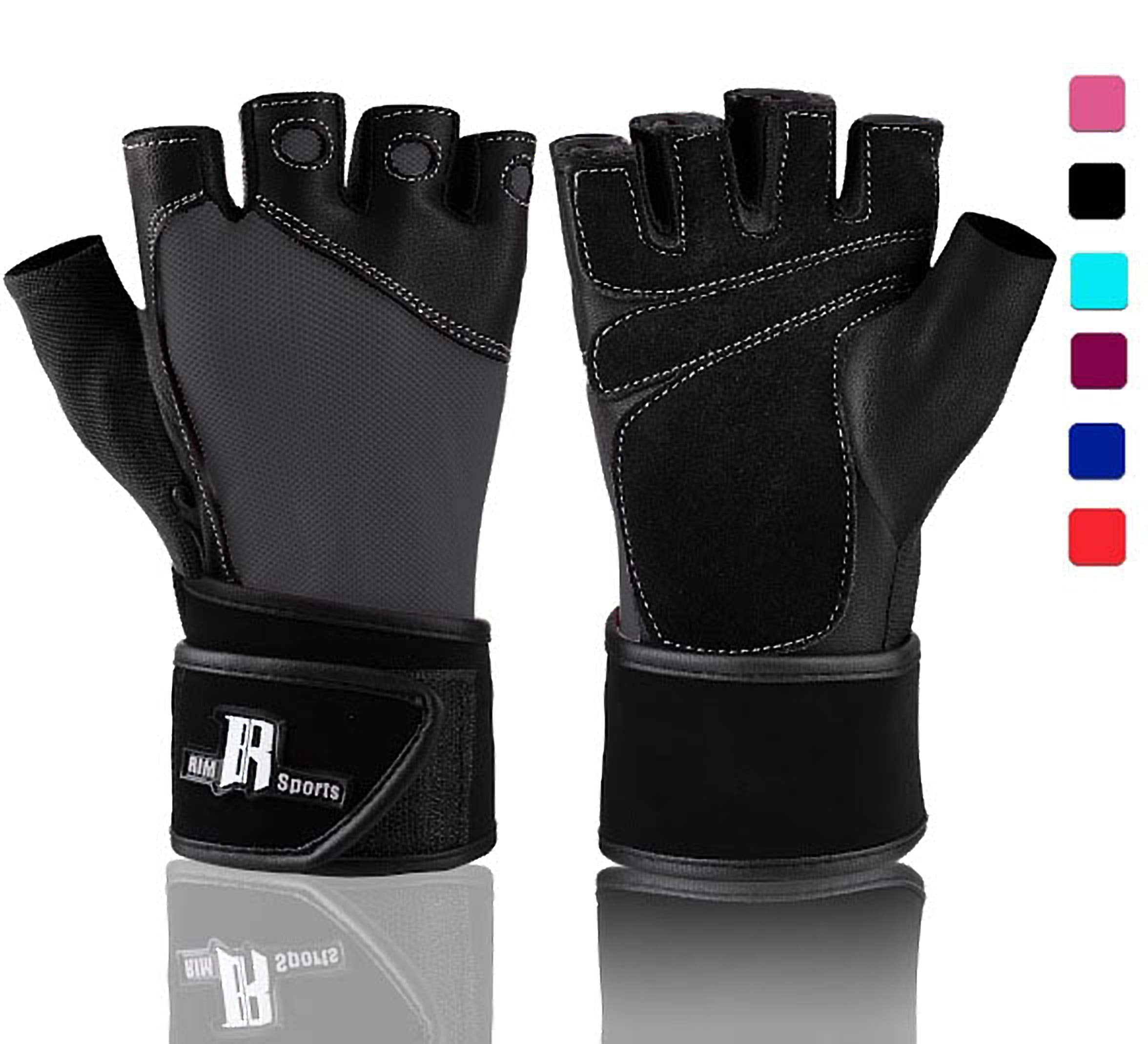 WEIGHT LIFTING GLOVES LEATHER PADDED FITNESS TRAINING CYCLING GYM WHEELCHAIR USE 