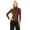 Brown, variant on Women's Solid Color Turtleneck Sweater - Basic and Versatile