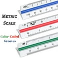 thumbnail image 6 of Mr. Pen- Metric Engineer Scale Ruler, Ruler, 12" Aluminum Scale Ruler, Triangular Scale, 6 of 6
