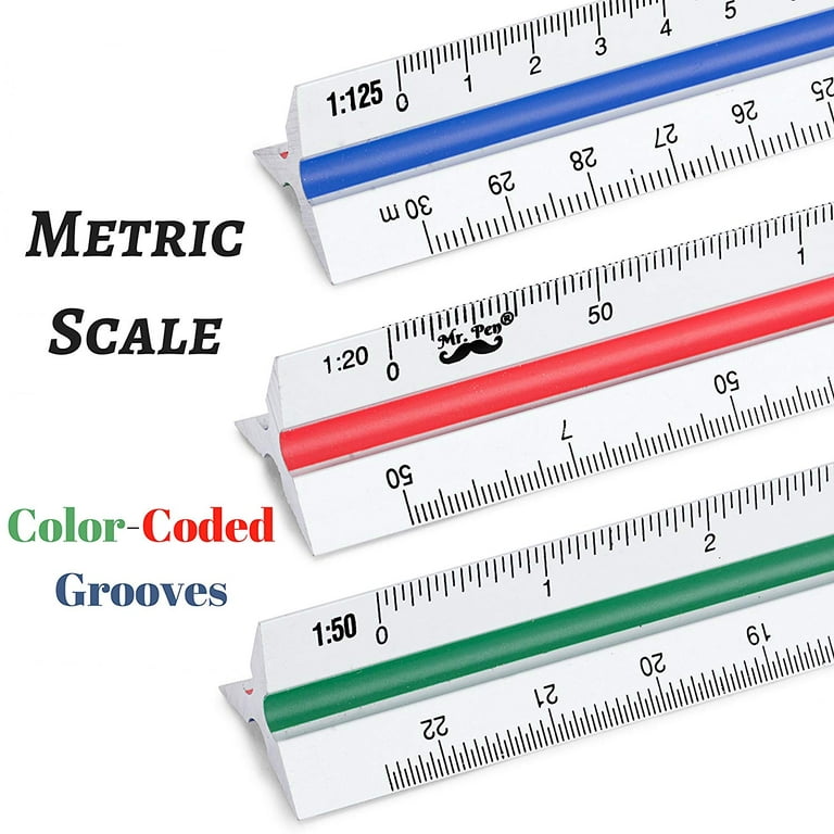 Portible 30 cm/12 inch Plastic Metric Architectural Scale Ruler