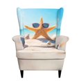thumbnail image 2 of HELLHERO Wingback Chair Cover Starfish 2 Pieces Wing Chair Slipcovers for Living Room, Spandex Stretch Non-slip Single-Seat Wingback Armchair Covers, 2 of 7