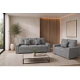 thumbnail image 1 of Sala Modular 3-2 El Bazar Store Suecia Lino nacional Gris Plata Sofá Love seat, 1 of 5