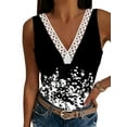 thumbnail image 1 of LilyLLL Womens Summer Lace Stitching Vest Tank Sleeveless Floral Blouse Tops, 1 of 2