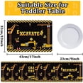 thumbnail image 3 of Construction Placemats Set of 6 Toddler Plastic Table Mats Dump Truck Place Mats Washable Vinyl Nursery Homeschool Table Decoration for Indoor Outdoor Party Kitchen Dining Table, 3 of 6