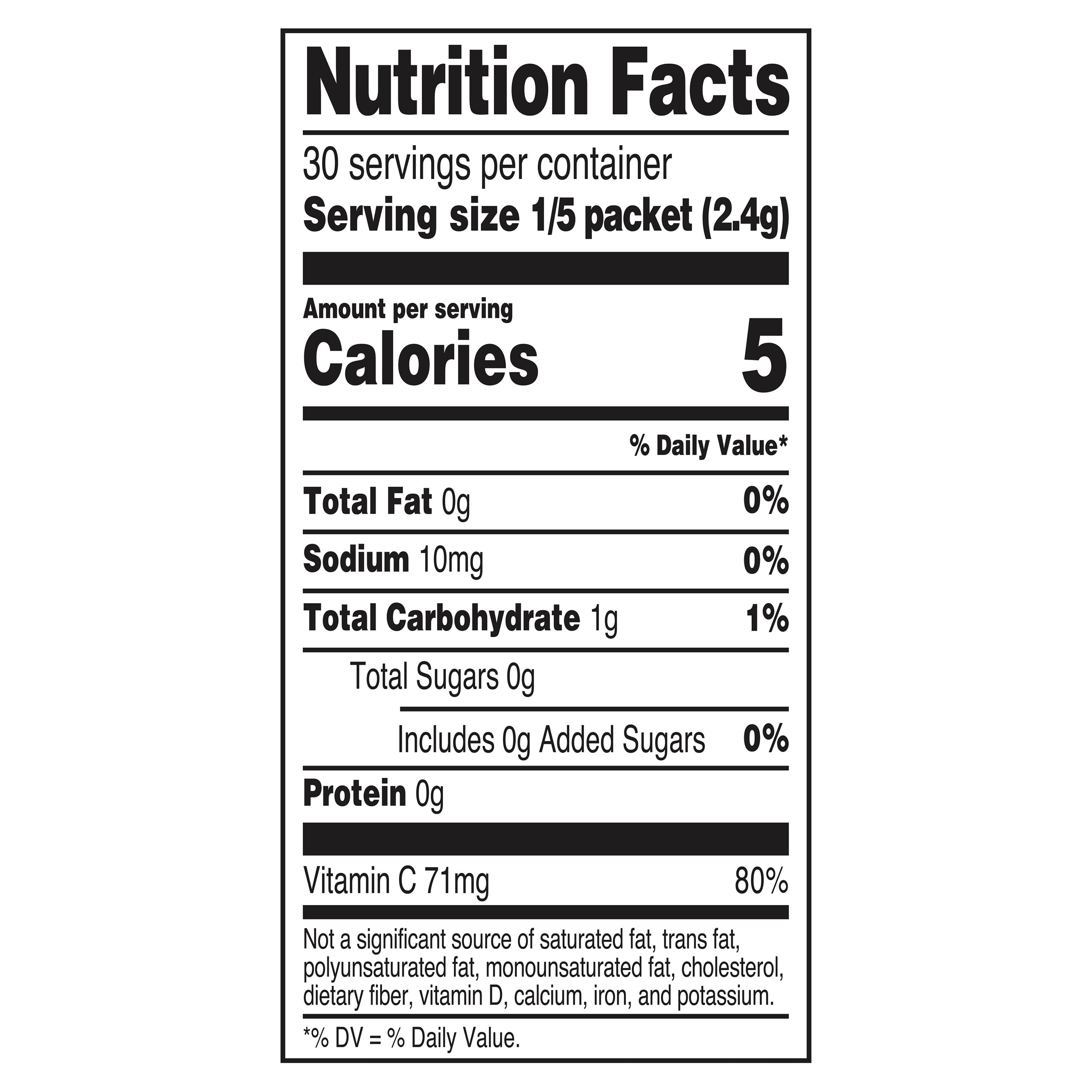 Great Value Sugar-Free Drink Mix, Apple, 0.42 Oz, 6 Ct