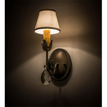 

Meyda 174346 5 in. Antonia Wall Sconce Antique Brass Matte