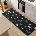 thumbnail image 5 of Black Halloween Occult Patterns Kitchen Rug Mat,Kitchen Runner Rugs Non Skid Washable,Decorative Kitchen Floor Mats for Kitchen,Sink,Laundry,17"x47.2", 5 of 7