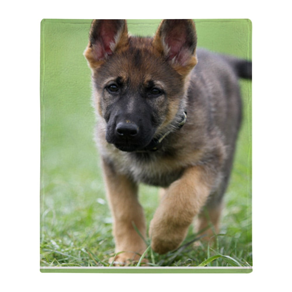 CafePress German Shepherd Dog Puppy Throw Blanket Soft Fleece Throw