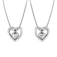thumbnail image 1 of Free Engraving Personalized Gold Floating Drop Heart Memorial Necklace Keepsake Urn Ashes Holder Cremation Jewelry Free Funnel Kit and Velvet Jewelry Box Ship Next Day [Silver], 1 of 1