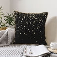 thumbnail image 6 of Xecao Star Silver Glitter Print Soft Velvet Decorative Throw Pillow Covers, Square Cushion Cases for Bed, Sofa, Living Room, Car, and Indoor Outdoor Use-20"x20", 6 of 8
