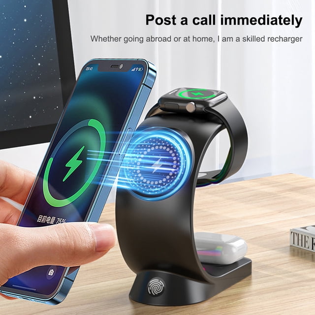 Cargador inalámbrico magnético JShteea QC3.0 carga rápida para iPhone Airpods