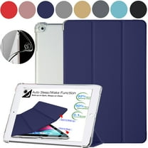 DuraSafe Cases for iPad 9.7 Inch 5 6 Air 1 2 [iPad 5th 6th Air 1st 2nd ] A1893 A1954 A1822 A1823 A1566 A1567 A1474 A1475 A1476 Smart TriFold Durable Cover with Bump up Corner - Navy Blue
