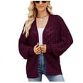 thumbnail image 3 of Veste Pull Midi Ample pour Femmes, 3 of 3