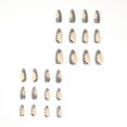 thumbnail image 1 of 24pcs Black Checkerboard Fake Nails Long Pointed Head Sweet Style Press On Nails Wearable, 1 of 5