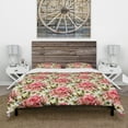 thumbnail image 3 of Designart 'Blossomng Roses Watercolor Pattern' Floral Duvet Cover Set, 3 of 4