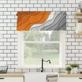thumbnail image 4 of Fall Curtain Valance for Windows Orange Grey Modern Geometric Rod Pocket Valance Window Treatments 1 Panel Abstract Ombre Short Curtains for Kitchen Windows Bathroom Bedroom 54 x 18 inch, 4 of 5