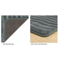 thumbnail image 4 of Lavish Home 24x59 Microfiber Memory Foam Bathroom Mat with Wave Pattern (Platinum), 4 of 7