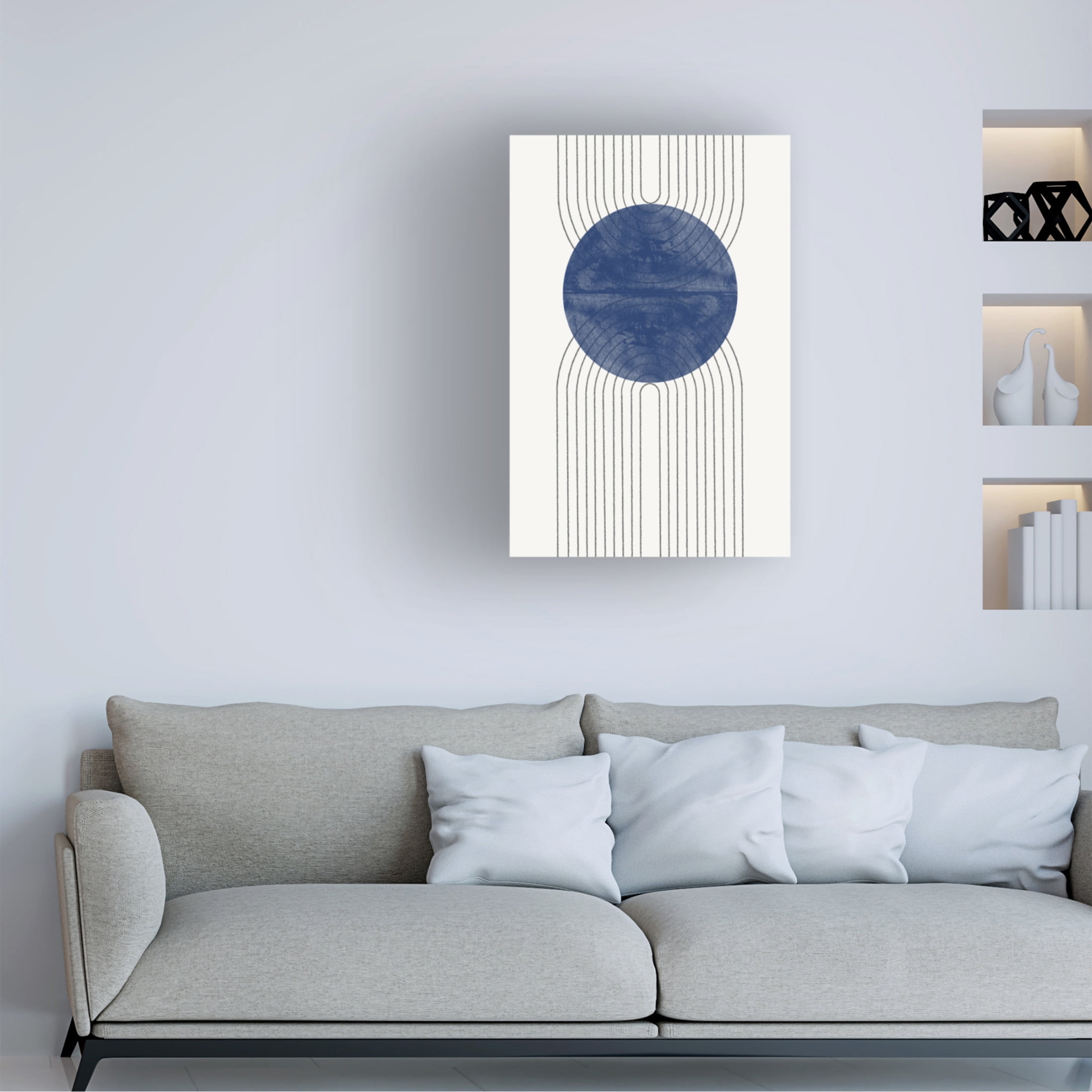 Trademark Fine Art THE MIUUS STUDIO Blue Moon No1 Canvas Wall Art