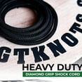 thumbnail image 3 of SGT KNOTS Diamond Grip Black Bungee Cord - 100% Stretch Elastic Cord and Absorbent Bungee Shock Cord for Camping, Kayak Deck, Crafting (1/8in x 100ft), 3 of 8