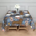 thumbnail image 3 of Dachshund and Flower Square Tablecloth,Waterproof Square Table Cover,Wipeable Spillproof Washable Table Cover for Home Kitchen Party Decor 42"X42"(107x107cm), 3 of 6