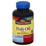 Nature Made Fish Oil 2400mg Softgels, 110 Count, Omega 3 Supplement For Heart Health