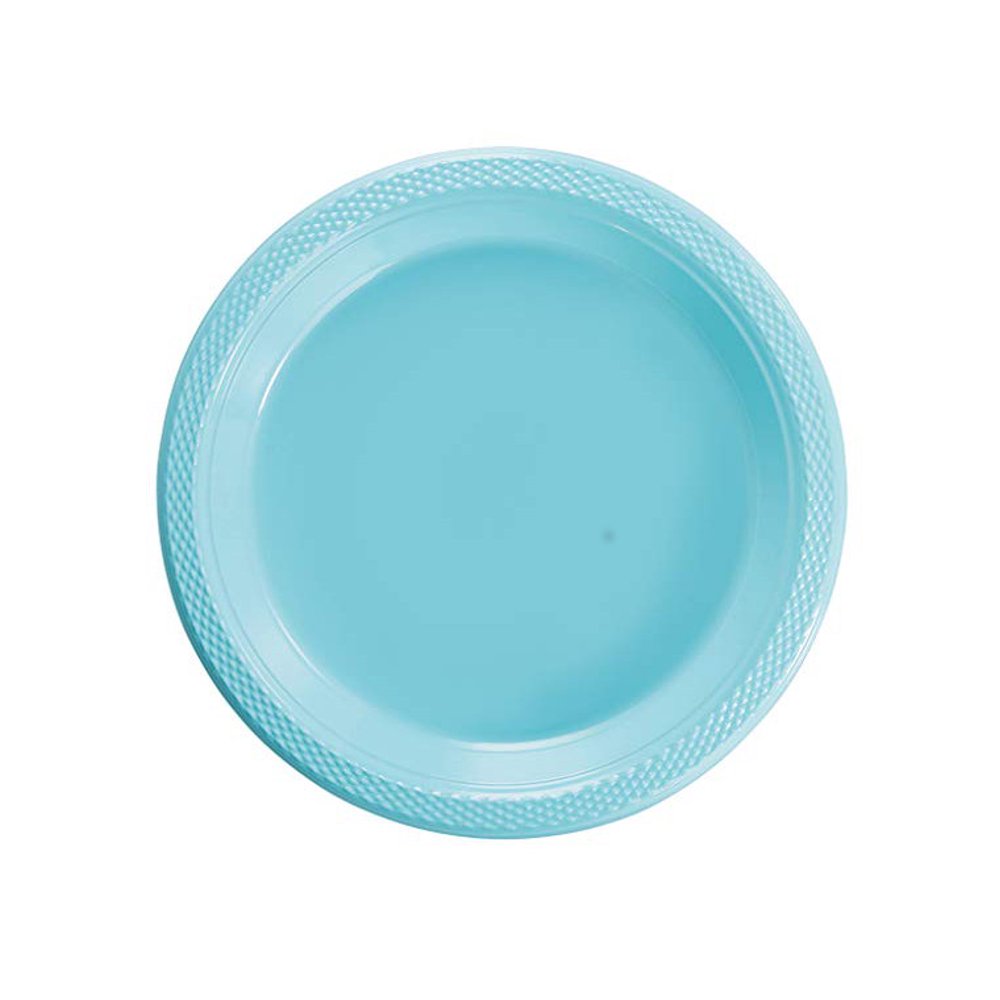 9" Light Blue Plastic Party Plates 50ct.