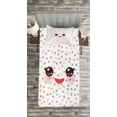 thumbnail image 3 of Ambesonne Eyelash Quilted Bedspread Set 2 Pcs, Kawaii Funny Muzzle, Twin Size, Multicolor, 3 of 3