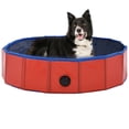thumbnail image 2 of Piscina plegable VidaXL de PVC para perro, color rojo y azul, 2 of 9