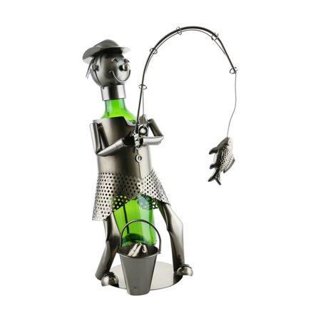 

Three Star Import & Export ZB2030 16 in. Wine Bottle Holder Fisherman
