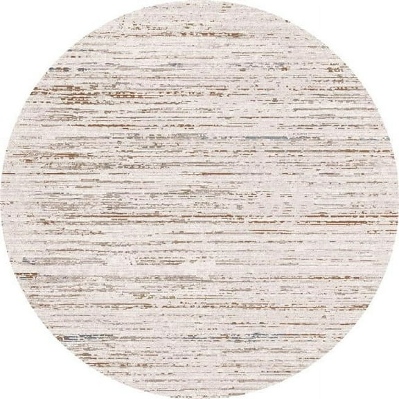 Obsession OBR69539139 6 x 6 ft. Machine Made Round Area Rug, Cream, Red & Multi Color