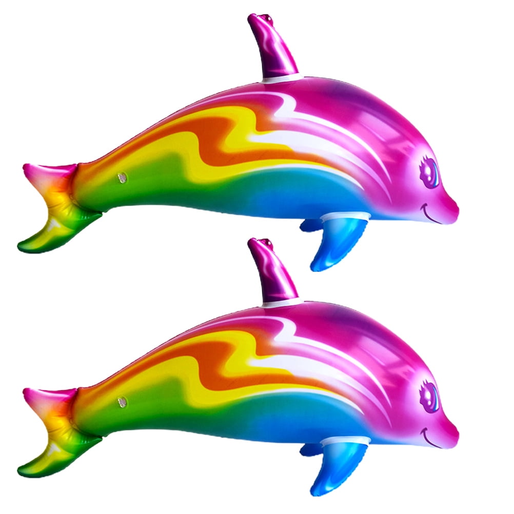 NUOLUX 2pcs Big Inflatable Dolphin Toys Outdoor Toys for Party Games