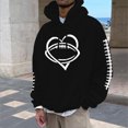 thumbnail image 2 of toraway Chandails en Molleton à Col Rond Graphiques Hommes Hiver Fans de Football Sports Sweat Vintage Joueur Rétro Pull à Capuche Tops L, 2 of 4