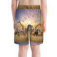 thumbnail image 3 of Rocae Vintage Wildlife Protection for Teen Beach Trunks Boys Swim Trunks with Compression Liner Quick Dry Board Shorts, 3 of 9