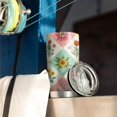 thumbnail image 3 of 20 Oz Pioneer Flower Coffee Tumbler Double Wall Insulated Stainless Steel Water Bottle | Metal Reusable Thermoses Flask with Cup Cap | Leak & Sweat Proof with Anti-Dust Lid, 3 of 7