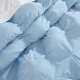 thumbnail image 2 of Truly Soft Cloud Puffer Boxed Pleat 100% Microfiber Polyester Sky Blue 3-Piece King Comforter Set, Solid Casual themed, Adult Bedding, OEKO-TEX Certified, 2 of 9