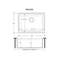 thumbnail image 2 of Ruvati 24-inch Fireclay Undermount / Drop-in Topmount Kitchen Sink Single Bowl, 2 of 7