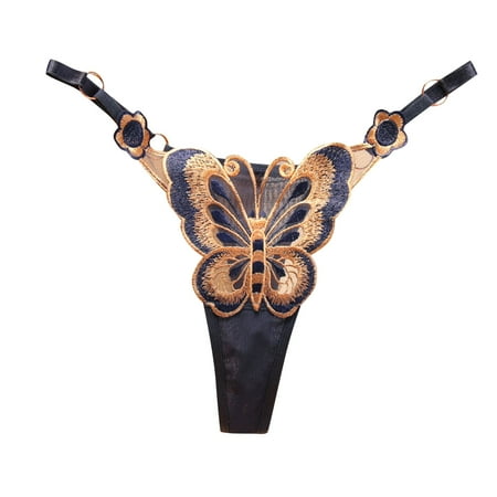 

Youmylove Ladies Embroidery Fashion Thong Women Hollow Mesh Sexy Hollow Underwear