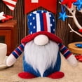 thumbnail image 6 of Patriotic Light Up Gnome 4th of July Independence Day Red White Blue Doll for Shelf Tabletop Decor, 6 of 6