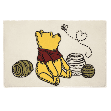 Disney Winnie the Pooh Bath Rug, Soft Plush Polyester, Anti-Slip, 20 x 30 inches
